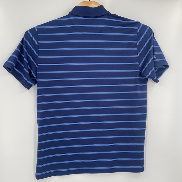 Brooks Brothers Large Navy Blue Striped Short Sleeve  Polo Shirt‎ - Picture 7 of 7